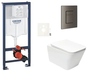 Függesztett WC-készlet könnyű falakhoz / előfalra szerelhető SAT Infinitio SIKOGRSIN12SCAL0
