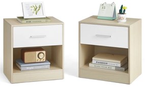 E1081 éjjeliszekrény szett, tölgyfa, 2 db