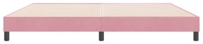 vidaXL rózsaszín bársony rugós ágy matrac nélkül 180x210 cm
