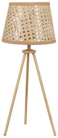 Natúr rattan asztali lámpa 46 cm BOETICA Beliani
