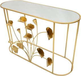 Aranyszínű konzolasztal 40x120 cm Flow – Mauro Ferretti
