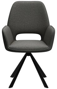 Sötétszürke karfás étkezőfotel Graham – Actona