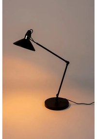 Fekete asztali lámpa fém búrával (magasság 70 cm) Jona – White Label