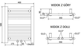 Mexen, Mexen Mars elektromos melegítő 500 x 400 mm, 300 W, czarny - W110-0500-400-6300-70