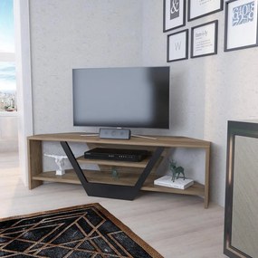 TV szekrény Sares - Walnut, Black