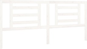 vidaXL fehér tömör fenyőfa ágyfejtámla 206 x 4 x 100 cm