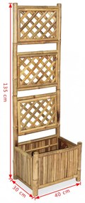 bambusz kerti magaságyás apácaráccsal 40 cm