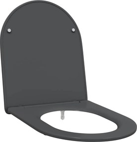 vidaXL WC ülőke Antracit 47 x 36 x 3,4 cm Duroplast