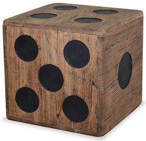 cédrusfa tárolódoboz dobókocka dizájnnal 40 x 40 x 40 cm