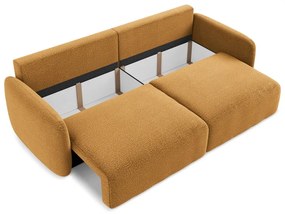 Narancssárga kinyitható-tárolóhelyes kanapé 238 cm Kalena – Makamii