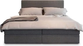 Akció Kárpitozott ágy boxspring ISPIRA 140x200 cm szürke II. osztály Matrac: Bonell rugós matrac