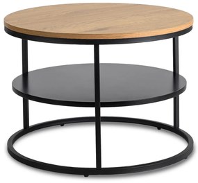 Dohányzóasztal Tölgy/Fekete Színben. BEST