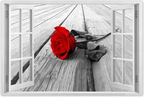 Poszterek 90x60 Vörös rózsa a fán