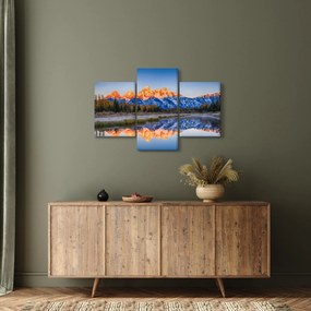 A havas hegycsúcsok képe (90x60 cm)