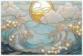 Kép - 3D gyöngyök az óceánban (90x60 cm)