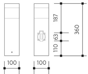 Kültéri lámpa aljzattal GARD 1xE14/60W/230V SCHUKO IP44