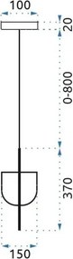 MORETTI MO5465 DROP Egyágú Függesztett Lámpa Fém LED IP20
