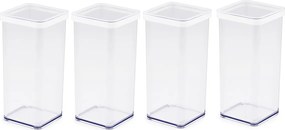 Rotho üvegkészlet Loft fehér 4x1,5l