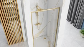 Rea Rapid Swing, 1-szárnyú zuhanyajtó 900x1950 mm, 6 mm átlátszó üveg, arany profil, REA-K5618