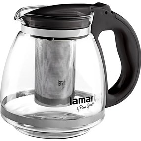 Lamart LT7027 Verre teáskancsó 1,5 l, fekete, 1,5 l