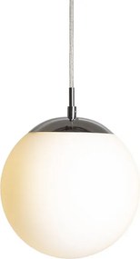 RENDL LUNA 20 závěsná opálové sklo/chrom 230V LED E27 11W