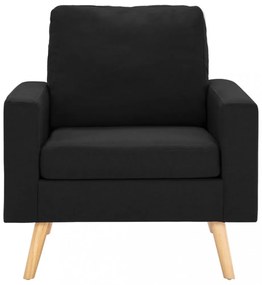 fekete szövetfotel