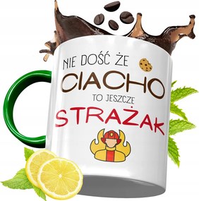 Zöld Bögre Tűzoltónak Tökéletes Ajándék fényképes nyomtatással