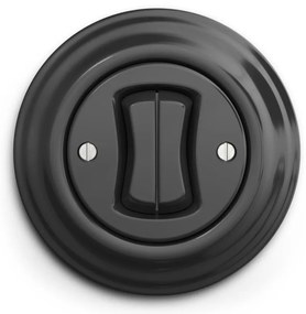 Kliklap - Retro dupla nyomógomb antracit kerettel