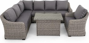 Avenberg DOLCE kerti rattan sarokgarnitúra, szürke
