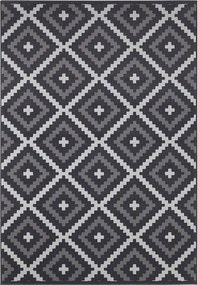 Modern krémszürke-fekete nappali szőnyeg,puha szőr mintás 160x230cm