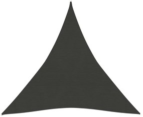 antracitszürke HDPE napvitorla 160 g/m² 4 x 4 x 4 m