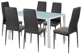 Liana 6+1 étkező garnitúra fekete