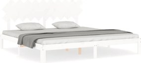 vidaXL fehér tömör fenyőfa ágy matrac nélkül 200 x 200 cm