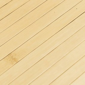 négyszögletű világos természetes bambusz szőnyeg 80 x 300 cm