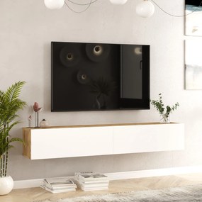 [en.casa] TV-állvány Lapinlahti 29,5 x 180 x 31,5 cm rusztikus tölgy/fehér