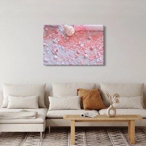 Kép - Tengerparti hangulat rózsaszín árnyalatokban (90x60 cm)