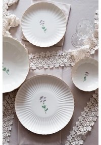 27 darabos porcelán étkészlet, fehér/arany