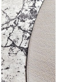Marble Circle fekete-fehér fürdőszobai kilépő, ø 100 cm - Foutastic