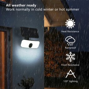 Immax 08500L - LED napelemes fali lámpa szenzorral, 13W, 4000K, IP65