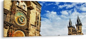 Kép - Prágai csillagászati óra (120x50 cm)