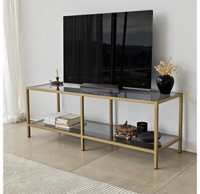 TV asztal Sibade 2 (sötétszürke + arany) . 1095508