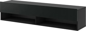 DERBY TV állvány 140 1 ajtós, fekete/fekete matt