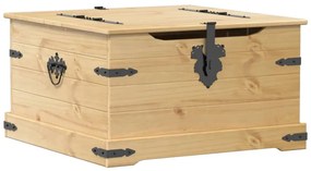 Corona tömör fenyőfa tárolóláda 78 x 78 x 45 cm