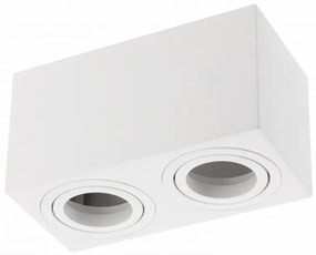 Lámpa Mennyezeti lámpatest AVEIRO DUO BIS, max. 250V, 50/60Hz, 160x80x90mm, IP20, max 20W*2, négyzet, fehér