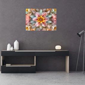Kép - Kaleidoszkópos virág (70x50 cm)