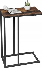 Oldalsó asztallap Fa Fém Barna Rusztikus