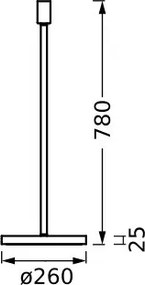 Ledvance - Állvány lámpához DECOR STICK 1xE27/40W/230V bézs