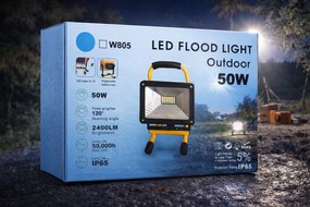 Halogén Led lámpa Smd 50W hordozható akkumulátoros fényvető W805