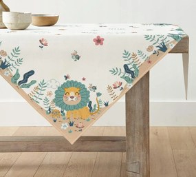 Gyerek Dekorációs Asztalterítő 85 x 85 cm Oroszlán mintás Dzsungel motívum