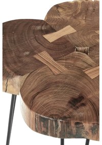 Tárolóasztal akácfa asztallappal 50x50 cm Nandri – Premier Housewares